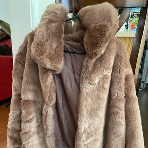 Comfortable winter fur coat